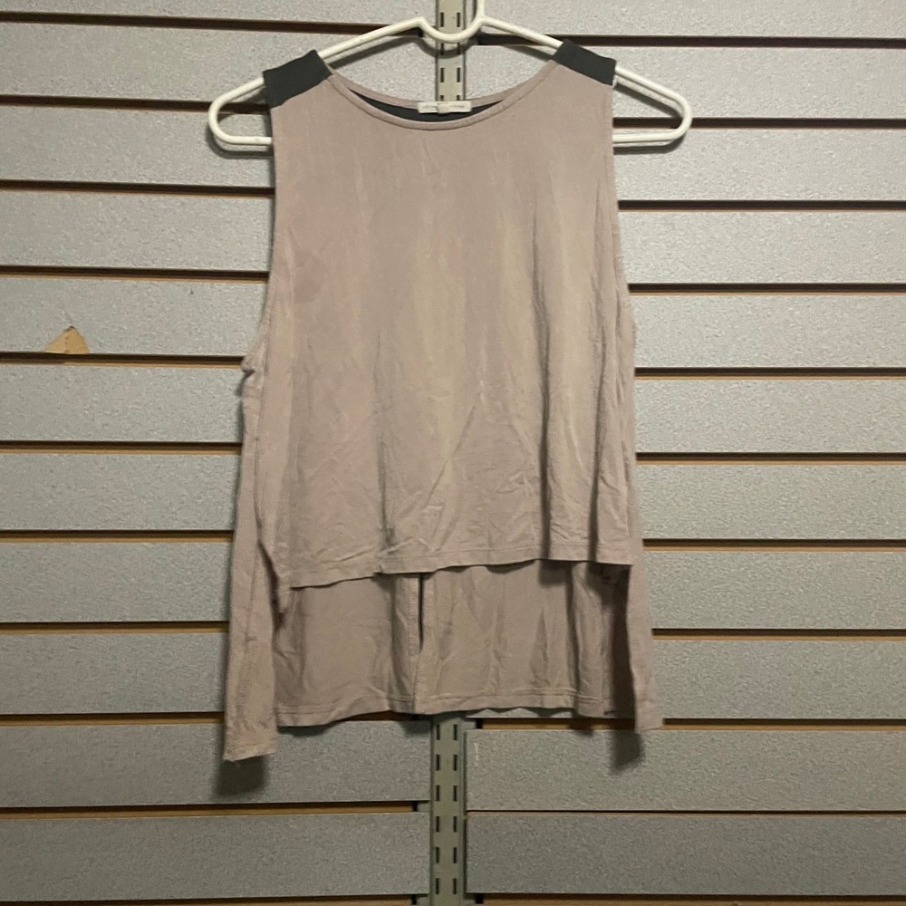 Celebrity Pink Womens Large Mauve Grey High Low Sleeveless Tank Top Split Back